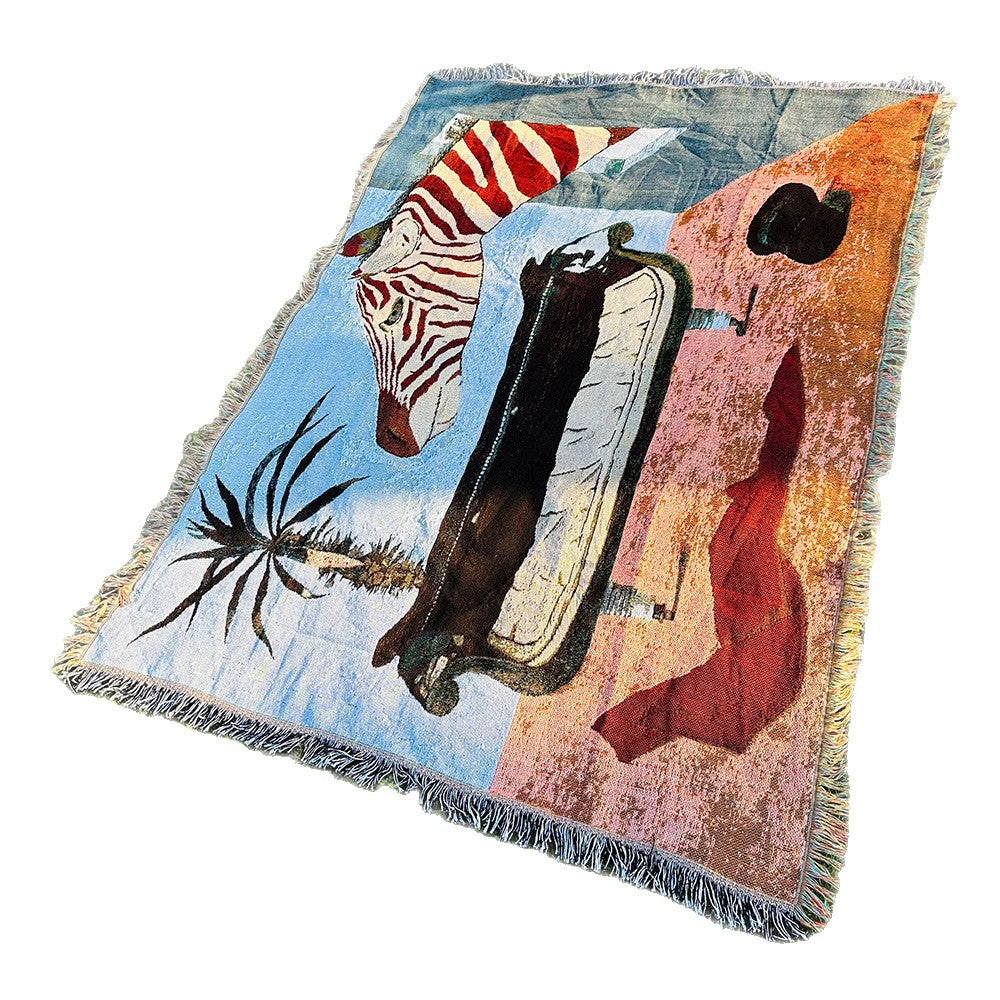 Artistic Jungle-Themed Throw Blanket