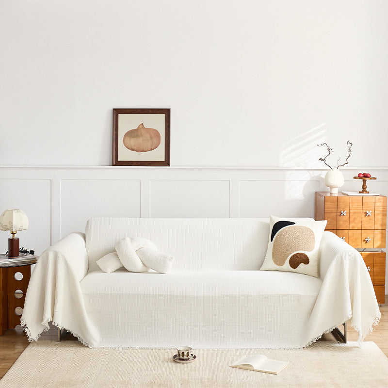 Textured Woven Sofa Throw Blanket