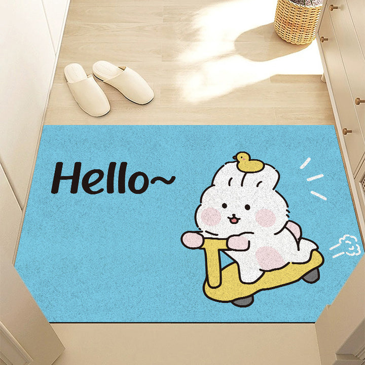 Cartoon-Themed Welcome Mat