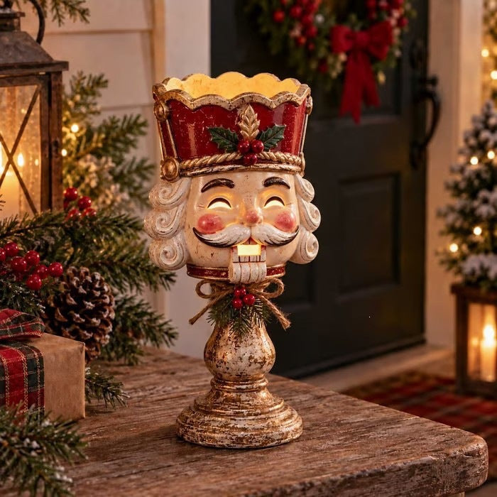 Decorative Santa Claus Candle Holder Kalsten