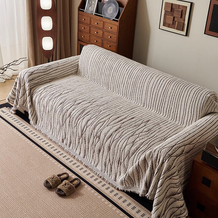 Textured Woven Sofa Throw Cover