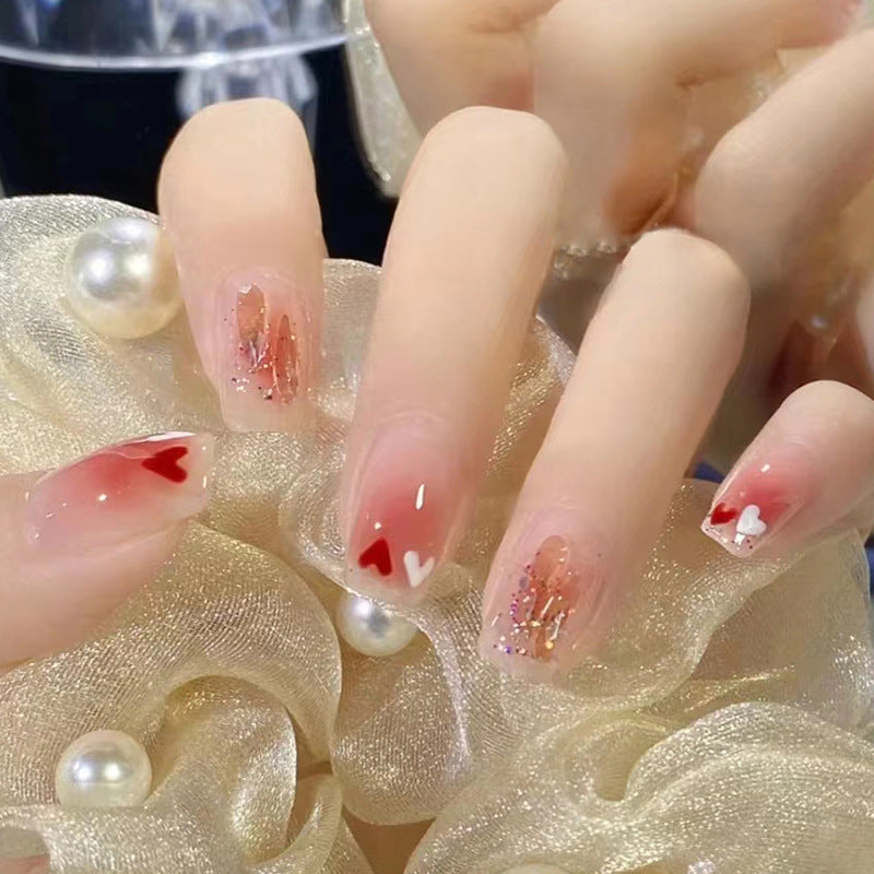 Heart-Themed Press-On Nail Set Kalsten
