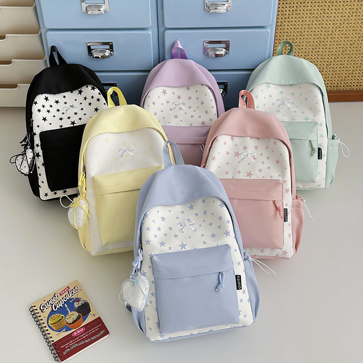Cartoon-Themed Star-Patterned Backpack Kalsten