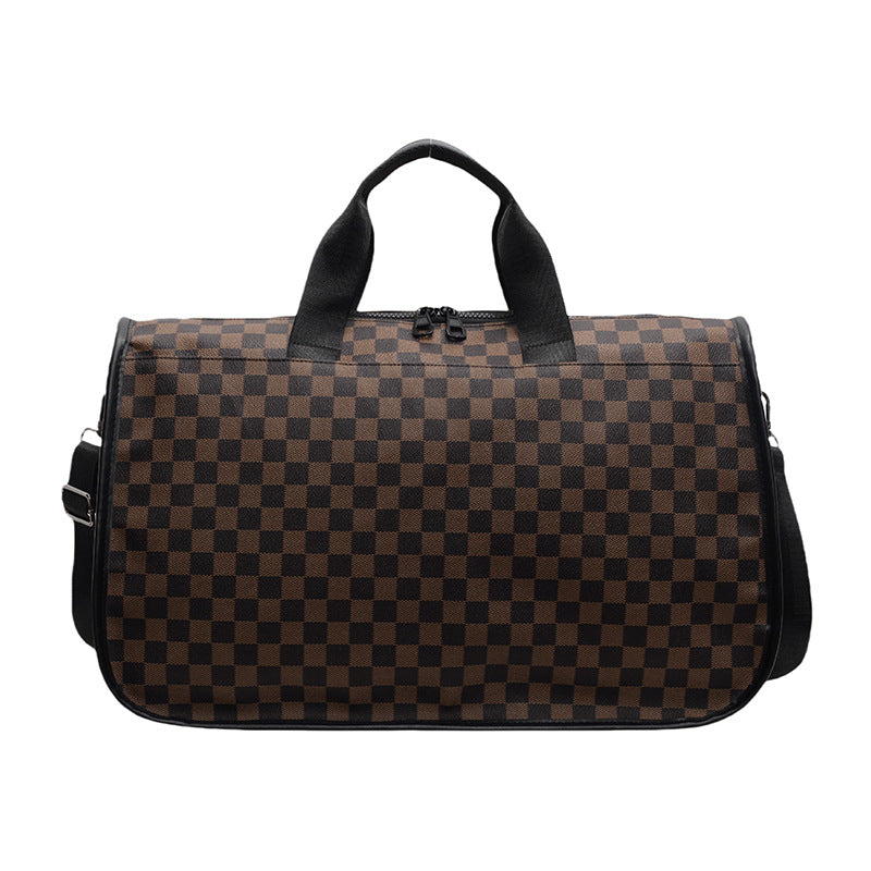 Stylish Checkerboard Travel Duffel Bag Kalsten