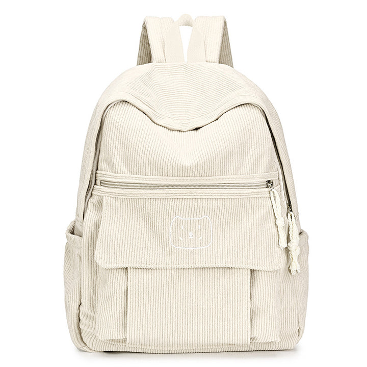 Plush Corduroy Motivational Backpack