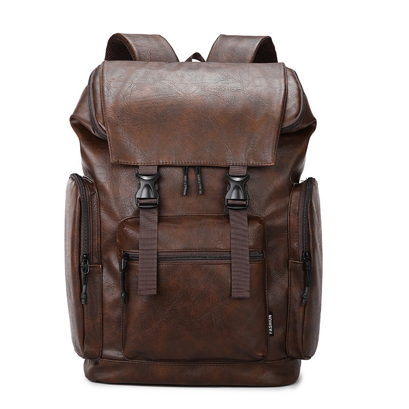 Vintage Style Leather Backpack Kalsten
