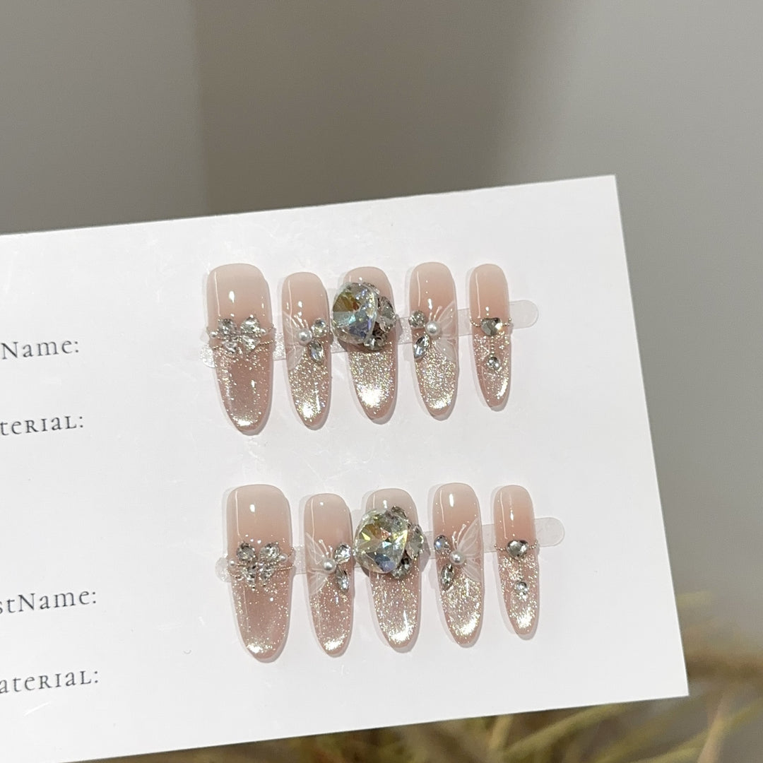 Elegant Glamorous Press-On Nails