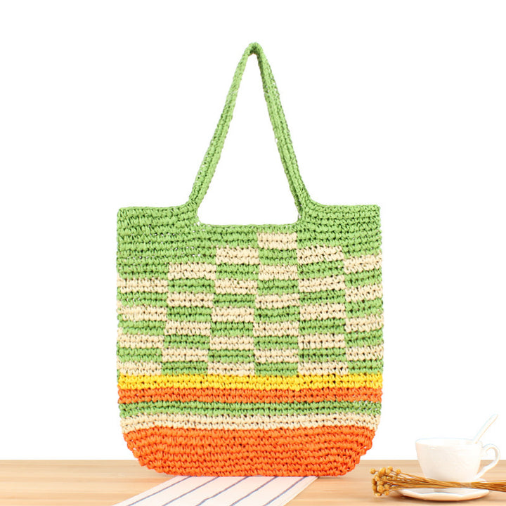 Hand-knotted Carrying Bag Made of Woven Natural Material Kalsten