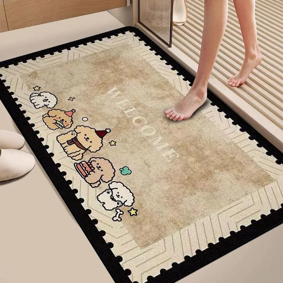 Cute Cat-Themed Bathroom Mat