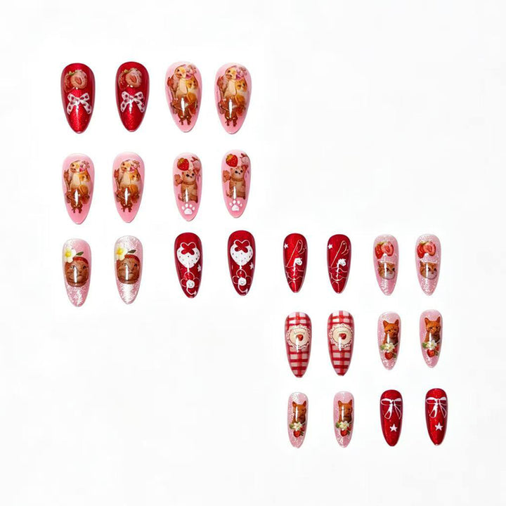 Cat-Themed Artistic Press-On Nail Set Kalsten