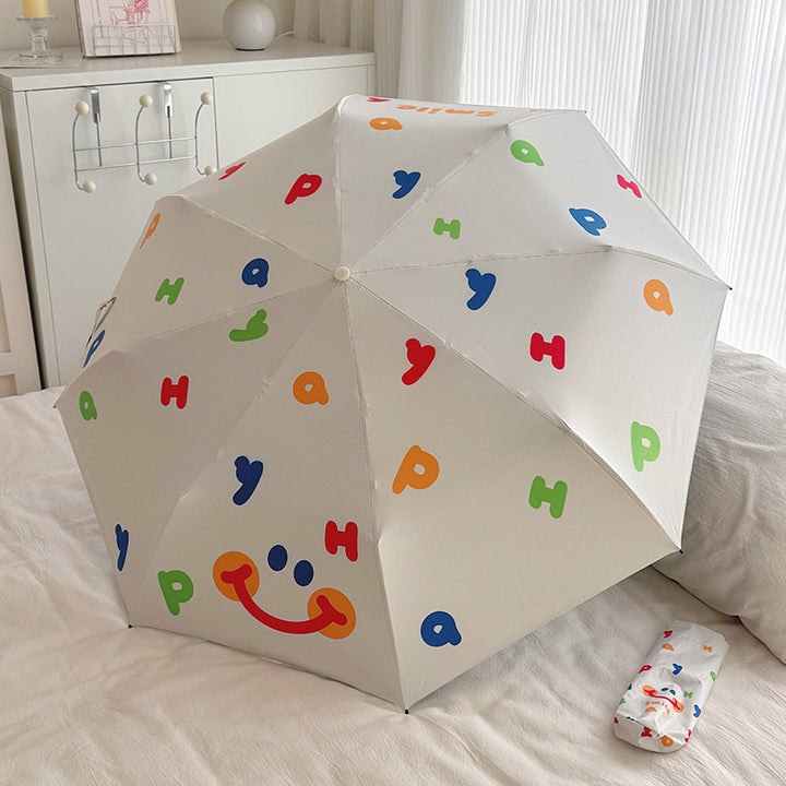 Women's Automatic Folding Umbrella with Cheerful Design Kalsten