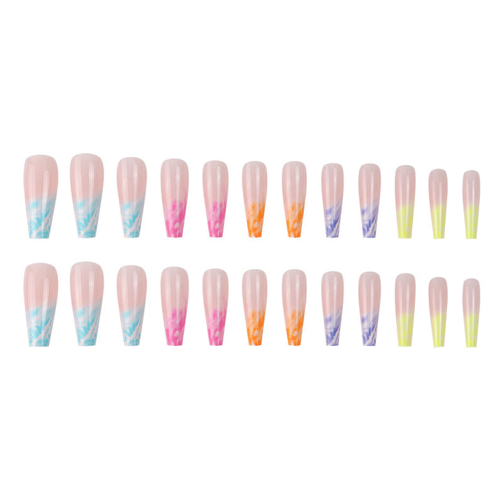 Marble Effect Press-On Nail Set Kalsten