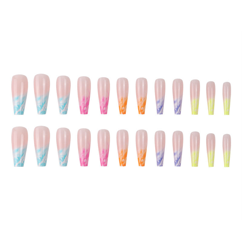 Marbled Acrylic Press-On Nails Kalsten