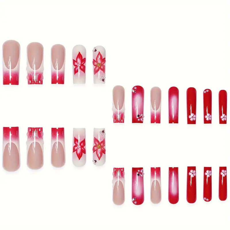 Artistic Gel Floral Nail Art Kalsten