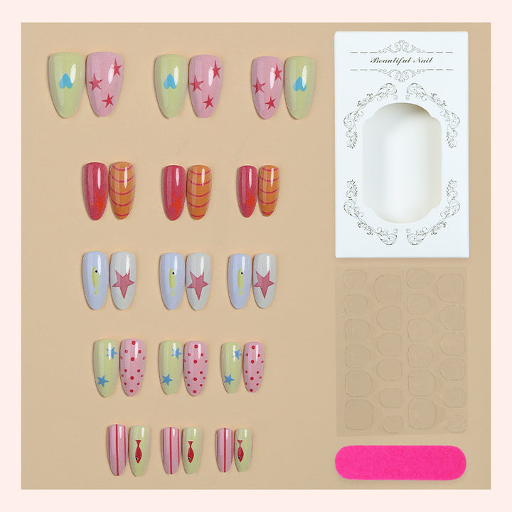 Creative Cartoon-Themed Press-On Nail Collection kalsten