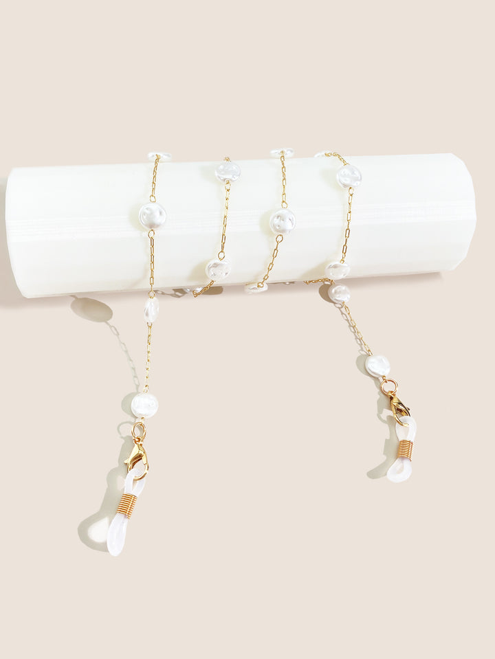 Elegant Pearl-Accented Eyewear Chain Kalsten