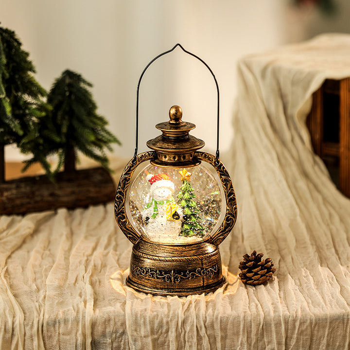 Nostalgic Christmas lantern with snow globe Kalsten