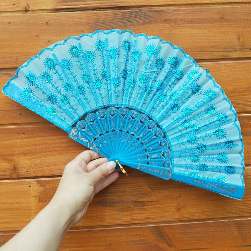 Women's high-quality lace fan with artistic floral motifs Kalsten
