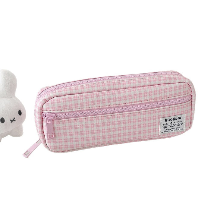 Checkered Pencil Case Organizer
