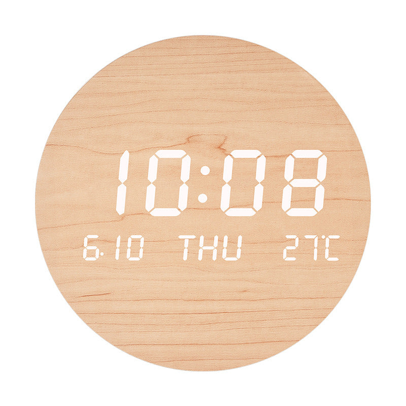 Round Digital Wall Clock with Multifunctional Display Kalsten
