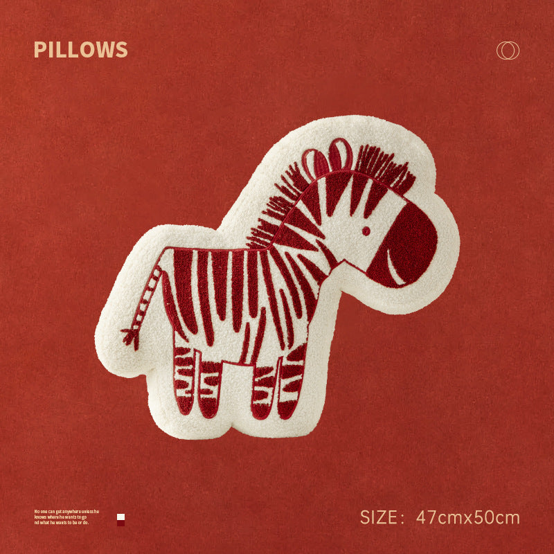 Cuddle pillow in zebra shape with extra soft plush cover Kalsten