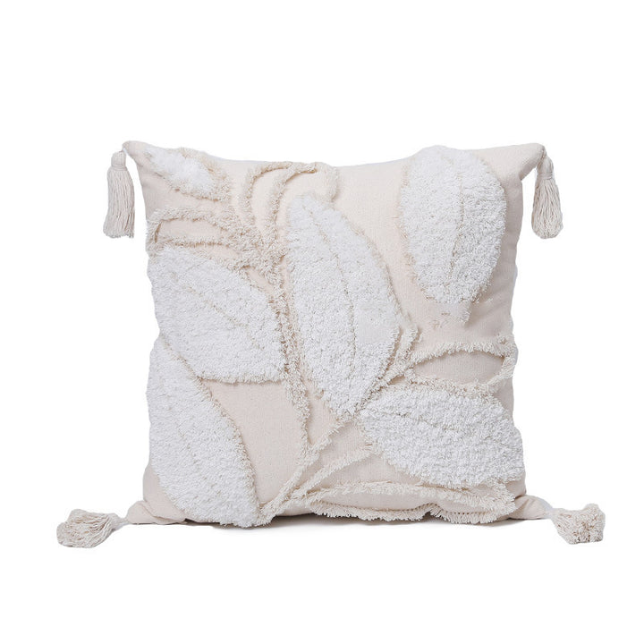 Square bouclé decorative cushion cover with soft teddy texture and concealed zipper Kalsten