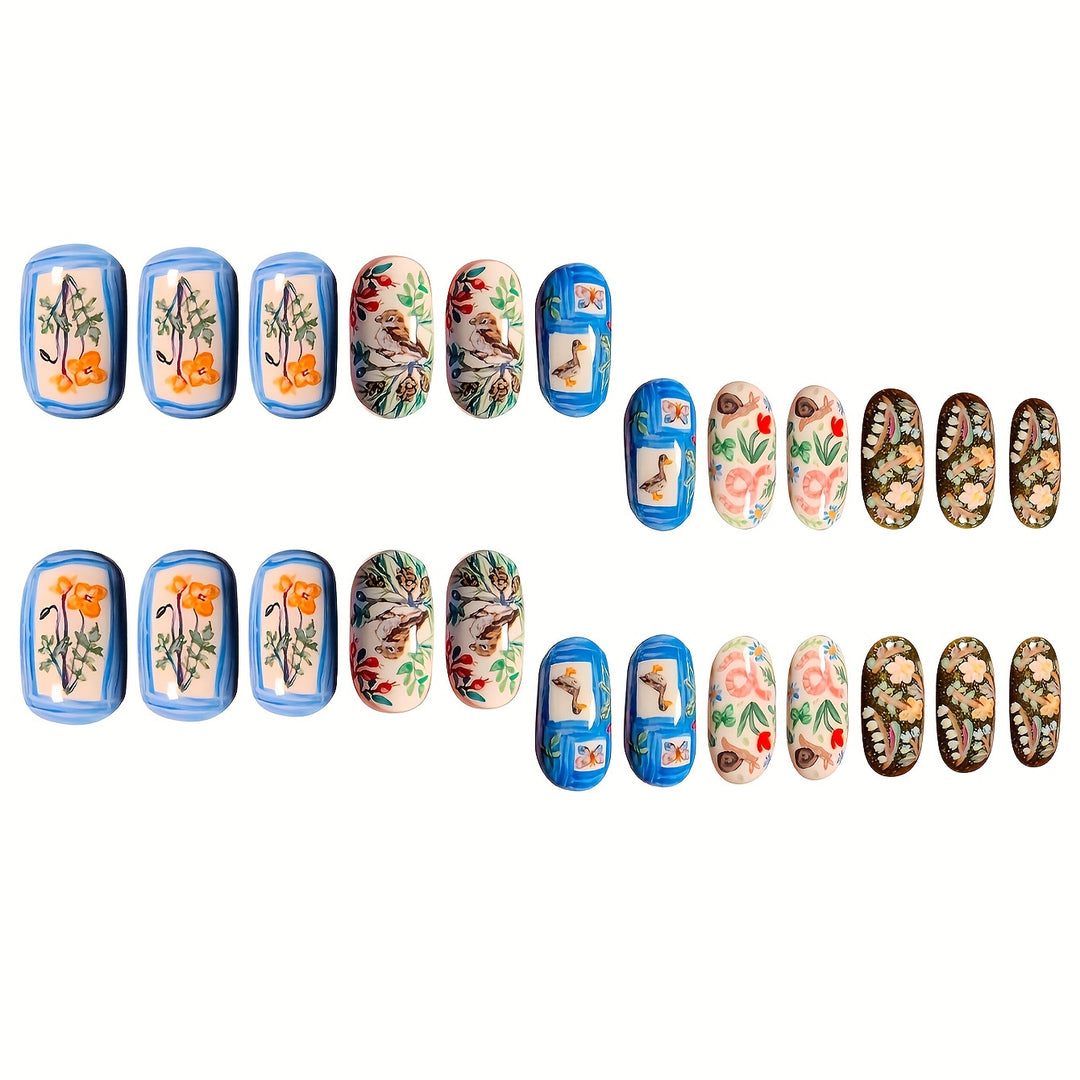 Creative Artistic Press-On Nail Set Kalsten