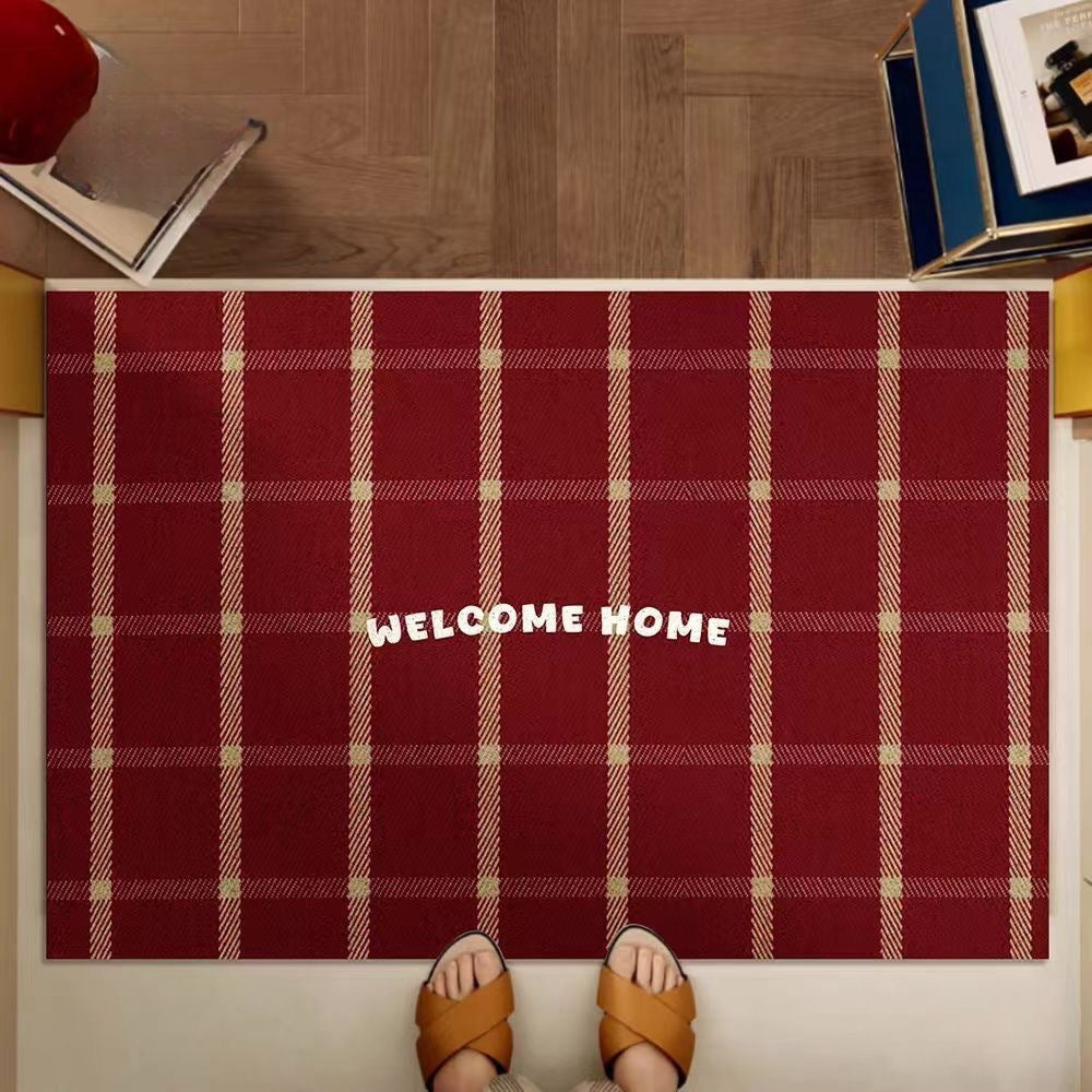 Plaid Welcome Mat Kalsten