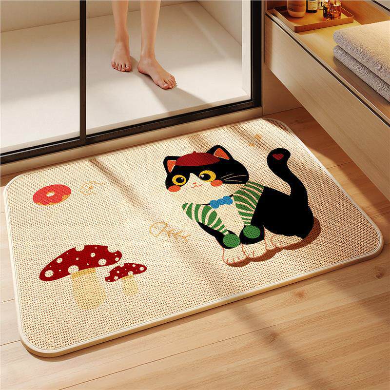 Cute Animal-Themed Non-Slip Bath Mat for Bathroom