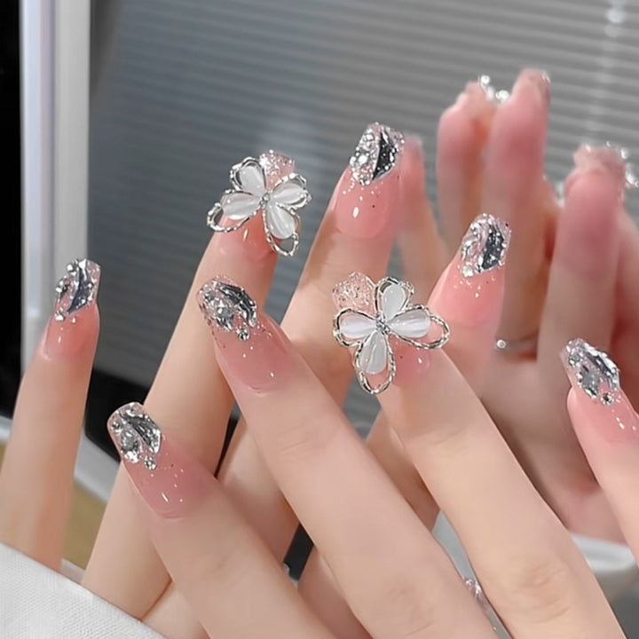 Artistic Press-On Nail Set with Star Design Kalsten