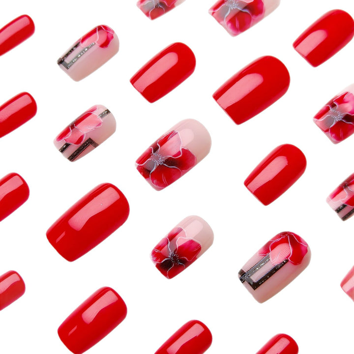 Creative Art Nails with Stylish Poppy Flower Design Kalsten