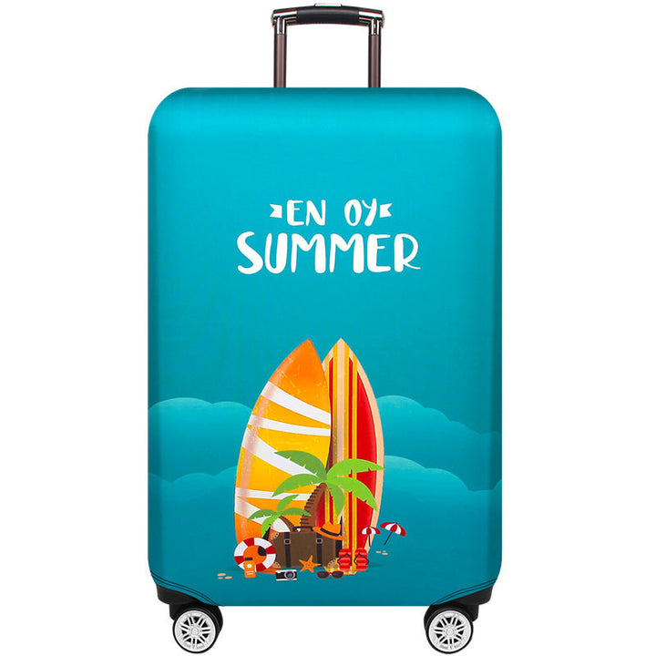 Women's Hard Shell Suitcase with Trendy Surf Motif Kalsten