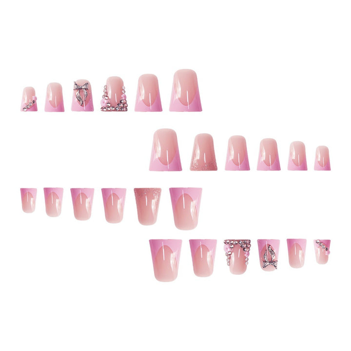 Floral Rhinestone Press-On Nail Enhancements Kalsten