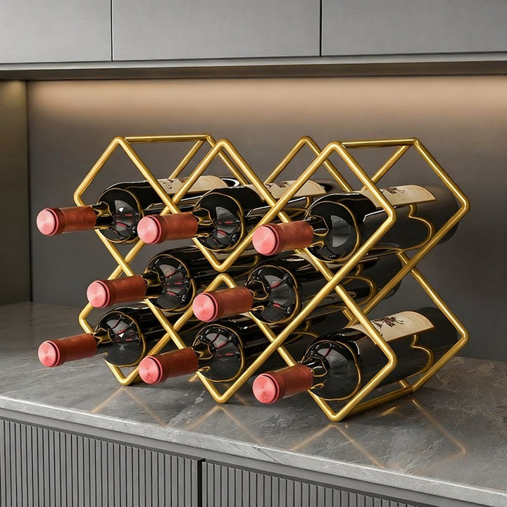 Under-Shelf Stainless Steel Double-Row Wine Glass Holder Rack