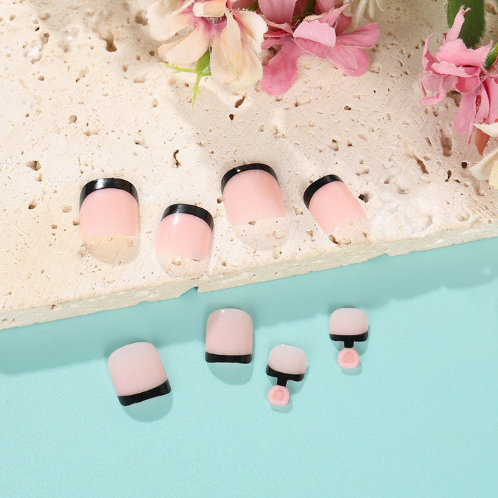 Acrylic nail set with modern French design and elegant accents Kalsten