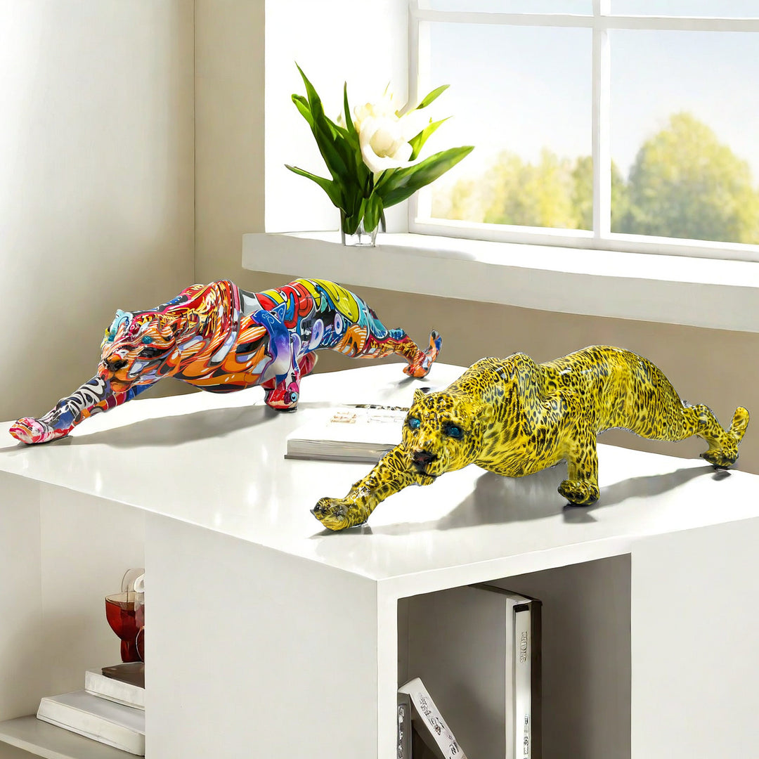 Artistic and colorful animal figure in panther shape Kalsten
