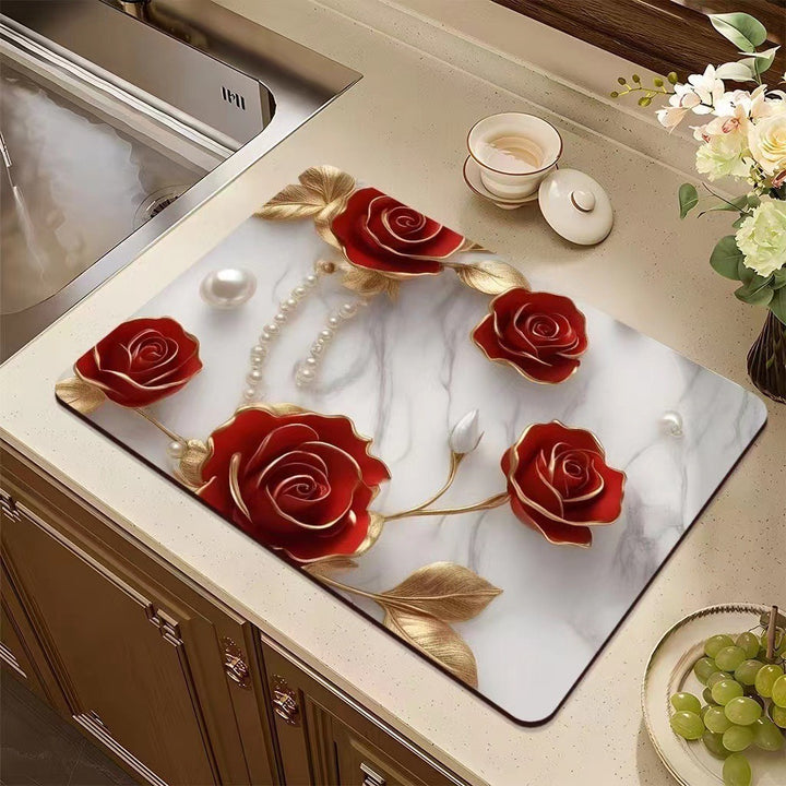Artistic 3D Textured Kitchen Mat