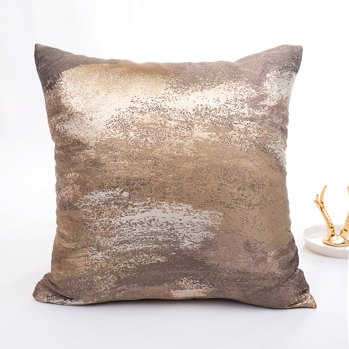 Decorative Textured Cushion with Metallic Finish