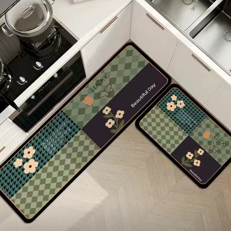 Floral Design Anti-Fatigue Kitchen Mat Kalsten