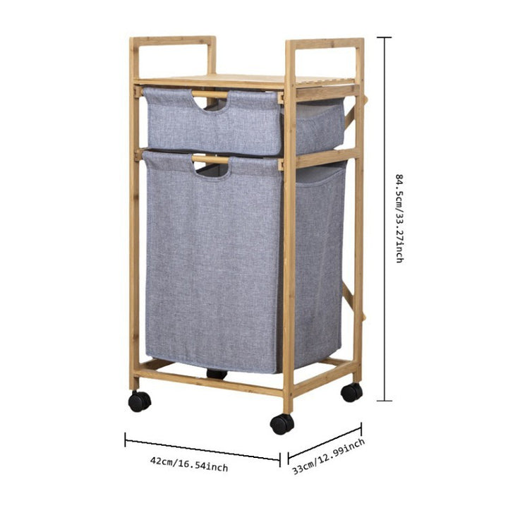 Stylish laundry storage tower with wheels Kalsten