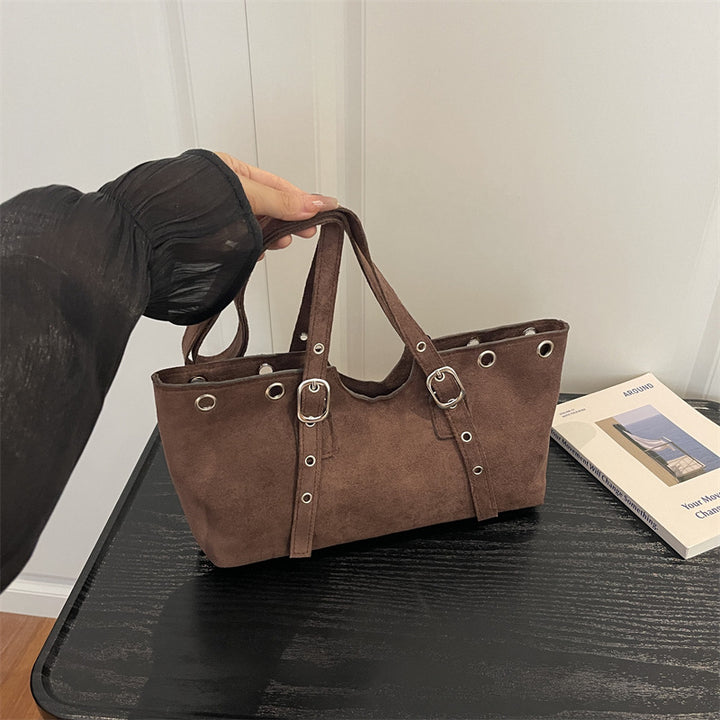 Stylish Minimalist Suede Tote Bag