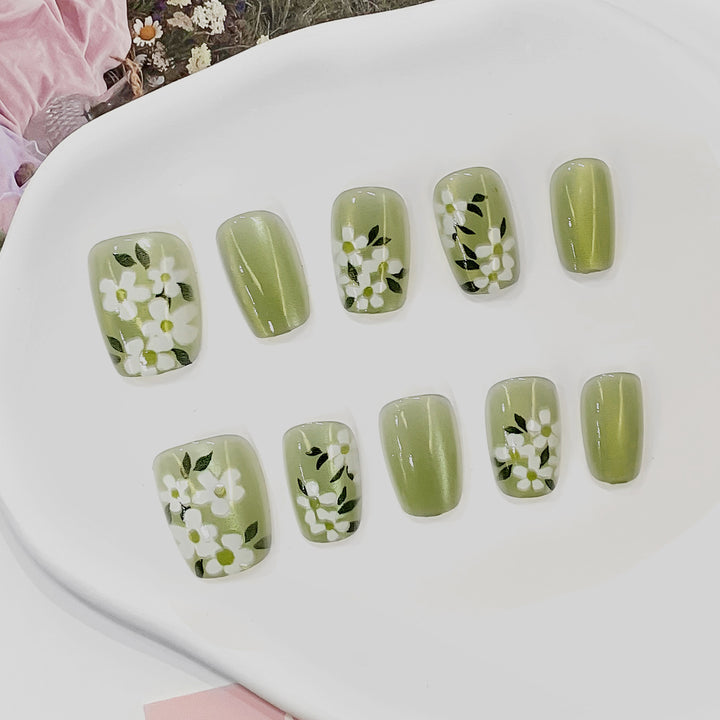 Artificial nails with floral patterns Kalsten