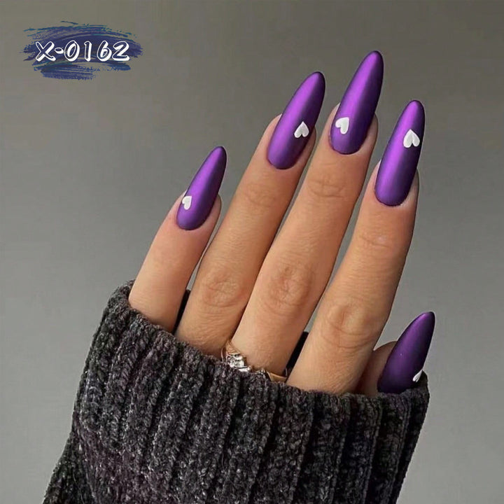 Artistic Heart-Accent Stiletto Nail Art Set