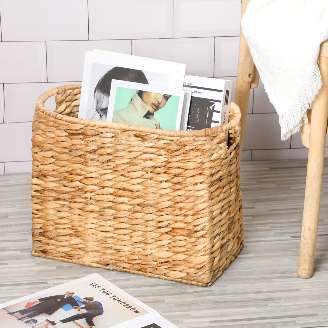 Decorative Woven Magazine Organizer Kalsten
