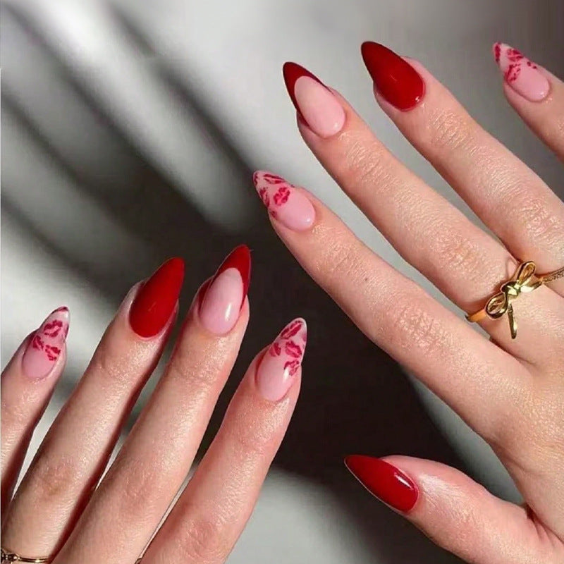 Luxurious Artistic Almond-Shaped Press-On Nails Kalsten
