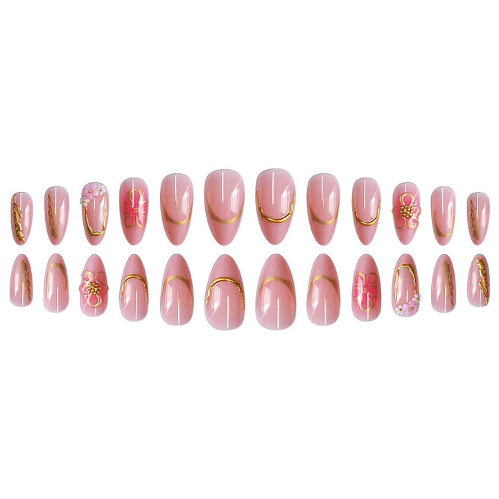 Decorative Floral Press-On Nail Art Set Kalsten
