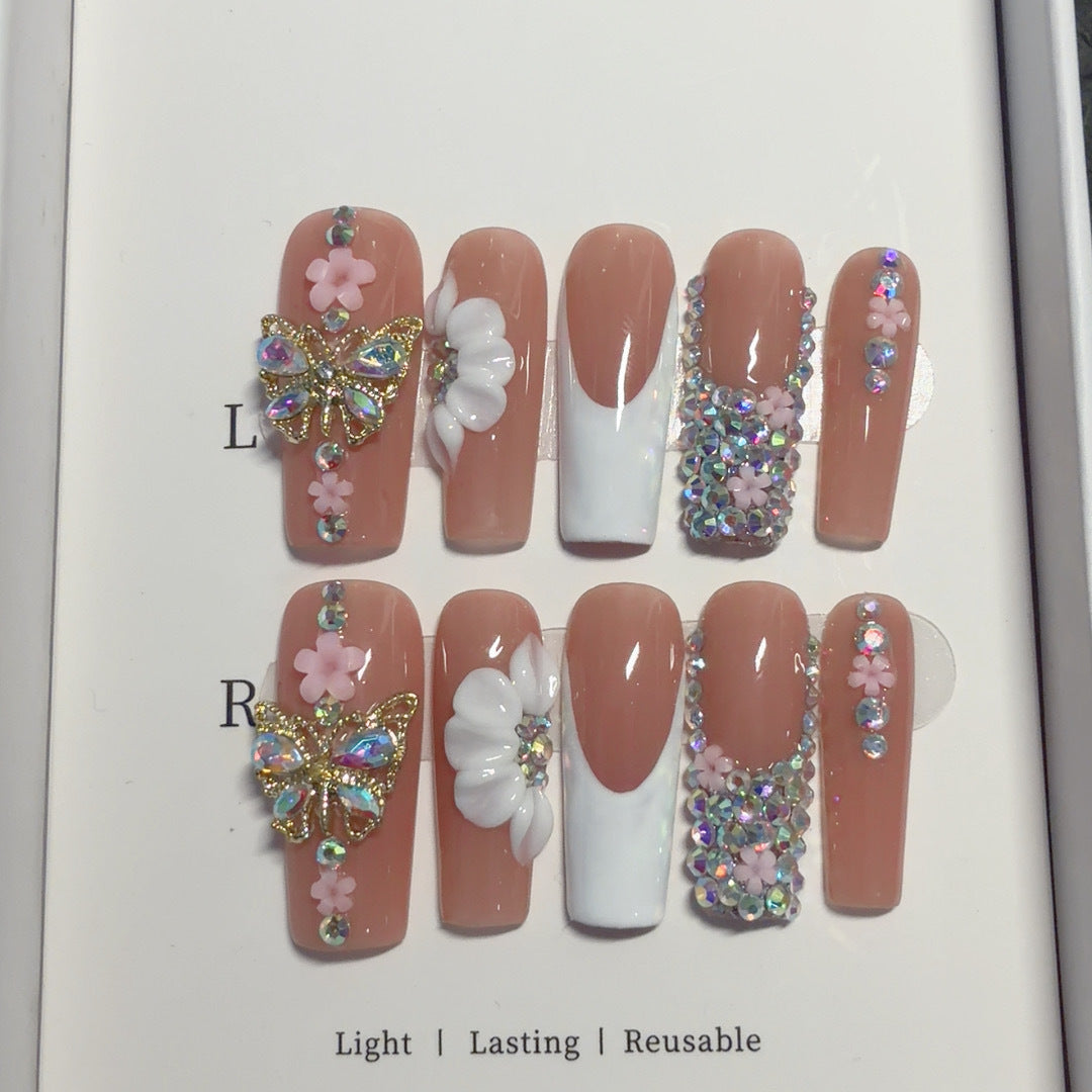 Exquisite 3D Floral Nail Art Tips