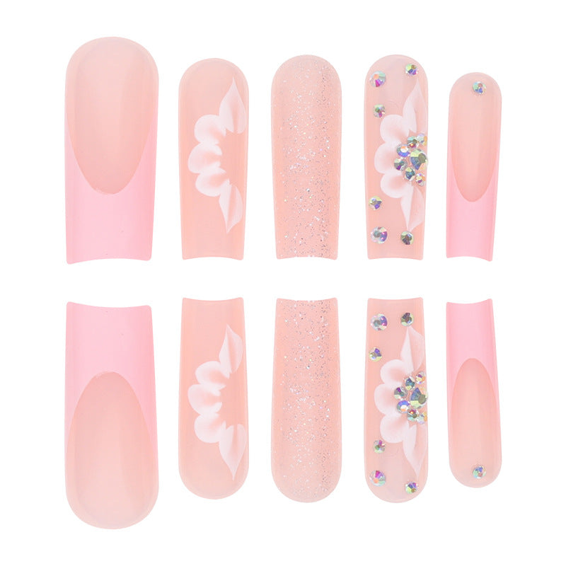 Glamorous Floral Press-On Nail Set Kalsten