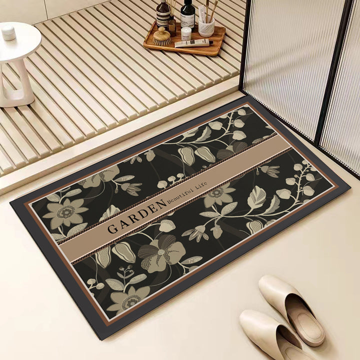 Floral Patterned Bath Mat