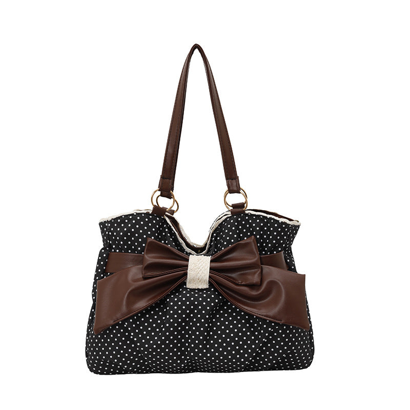 WoBow-Embellished Polka Dot Handbag Kalsten